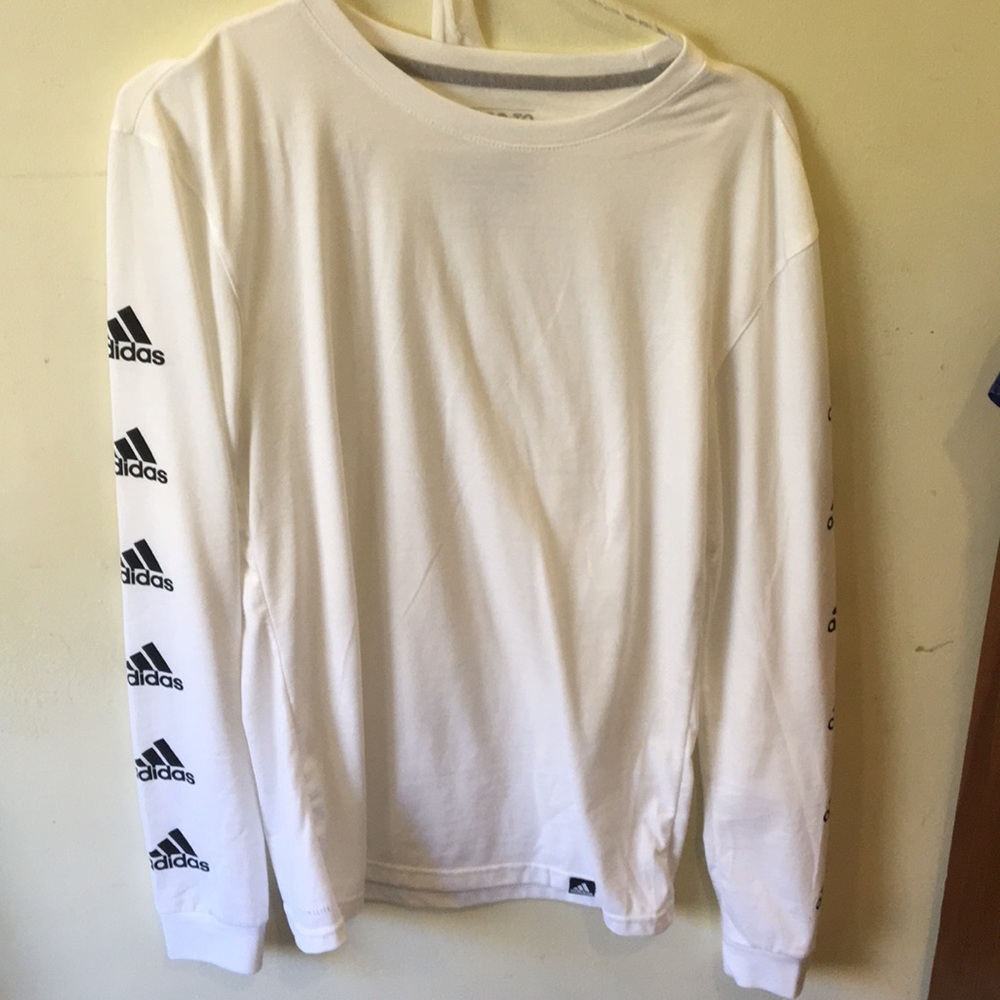 Adidas oversized white long sleeve